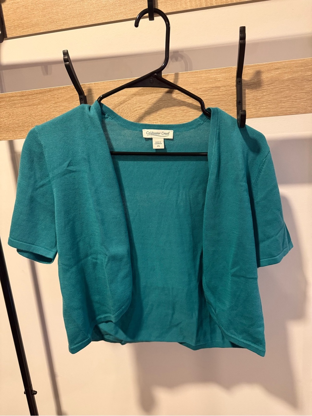 New! Coldwater Creek Short Story Shrug 100% cotton